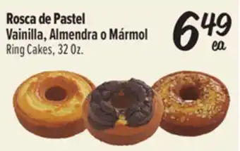 El Super Vainilla, Almendra o Mármol Ring Cakes offer