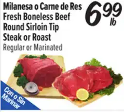 El Super Fresh Boneless Beef Round Sirloin Tip Steak or Roast offer