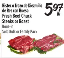 El Super Fresh Beef Chuck Steaks or Roast Bone-in offer