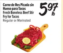 El Super Fresh Fresh Boneless Beef Stir Fry for Tacos offer