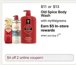 Walgreens Old Spice Body Wash offer