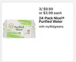 Walgreens 24-Pack Nice Purified Water offer