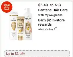 Walgreens Pantene Hair Care offer