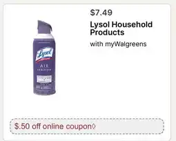 Walgreens Lysol Household Products offer