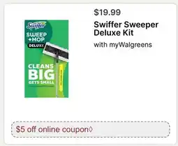 Walgreens Swiffer Sweeper Deluxe Kit offer