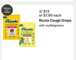 Walgreens Ricola Cough Drops offer