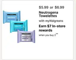 Walgreens Neutrogena Towelettes offer