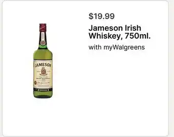 Walgreens Jameson Irish Whiskey, 750ml offer