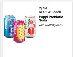 Walgreens Poppi Prebiotic Soda offer