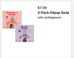 Walgreens 4-Pack Olipop Soda offer