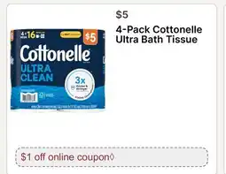Walgreens 4-Pack Cottonelle Ultra Bath Tissue offer