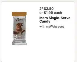 Walgreens Mars Single-Serve Candy offer