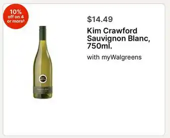 Walgreens Kim Crawford Sauvignon Blanc, 750ml offer