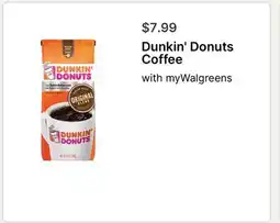 Walgreens Dunkin' Donuts Coffee offer