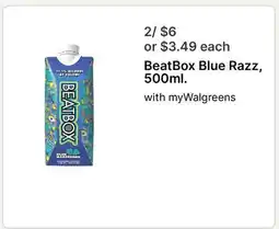 Walgreens BeatBox Blue Razz, 500ml offer