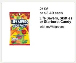 Walgreens Life Savers, Skittles or Starburst Candy offer