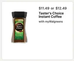 Walgreens Taster's Choice Instant Coffee offer