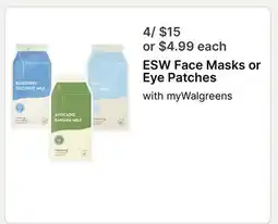 Walgreens ESW Face Masks or Eye Patches offer