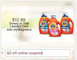Walgreens Downy or Tide Laundry Care offer