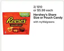 Walgreens Hershey's Share Size or Pouch Candy offer