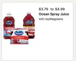 Walgreens Ocean Spray Juice offer
