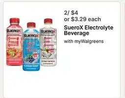 Walgreens SueroX Electrolyte Beverage offer