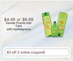 Walgreens Garnier Fructis Hair offer
