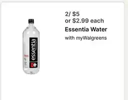 Walgreens Essentia Water offer