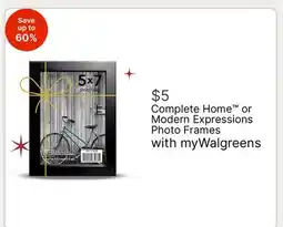 Walgreens Complete Home or Modern Expressions Photo Frames offer