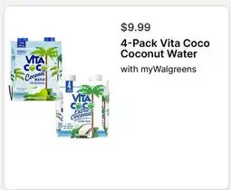 Walgreens 4-Pack Vita Coco Coconut Water offer