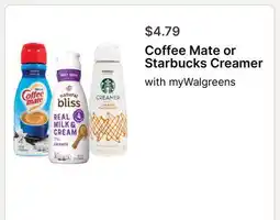 Walgreens Coffee Mate or Starbucks Creamer offer