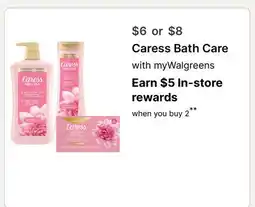 Walgreens Caress Bath Care offer