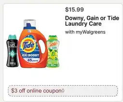 Walgreens Downy, Gain or Tide Laundry Care offer