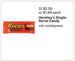 Walgreens Hershey's Single-Serve Candy offer