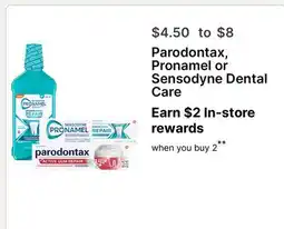 Walgreens Parodontax, Pronamel or Sensodyne Dental Care offer