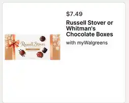 Walgreens Russell Stover or Whitman's Chocolate Boxes offer