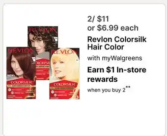 Walgreens Revlon Colorsilk Hair Color offer
