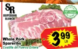 Superior Grocers Whole Pork Spareribs offer
