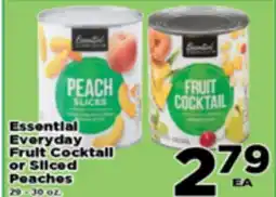Superior Grocers Essential Everyday Fruit Cocktail or Sliced Peaches offer