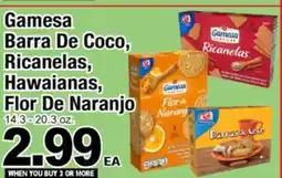 Superior Grocers Gamesa Barra De Coco, Ricanelas, Hawaianas, Flor De Naranjo offer