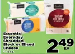 Superior Grocers Essential Everyday Shredded, Block or Sliced Cheese offer
