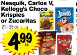 Superior Grocers Nesquik, Carlos V, Kellogg's Choco Krispies or Zucaritas offer