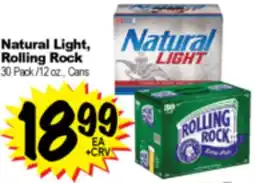 Superior Grocers Natural Light, Rolling Rock offer