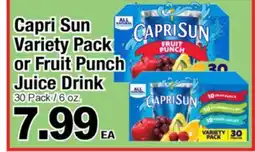 Superior Grocers Capri Sun Variety Pack or Fruit Punch Juice Drink offer