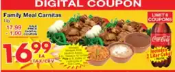 Superior Grocers Family Meal Carnitas offer