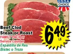 Superior Grocers Beef Clod Steak or Roast offer
