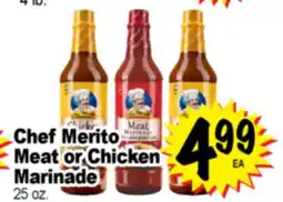 Superior Grocers Chef Merito Meat or Chicken Marinade offer