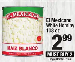 Super King Markets El Mexicano White Hominy offer