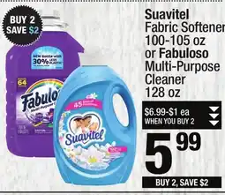Super King Markets Suavitel Fabric Softener 100-105 oz or Fabuloso Multi-Purpose Cleaner 128 oz offer
