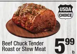 Super King Markets Beef Chuck Tender Roast or Stew Meat offer
